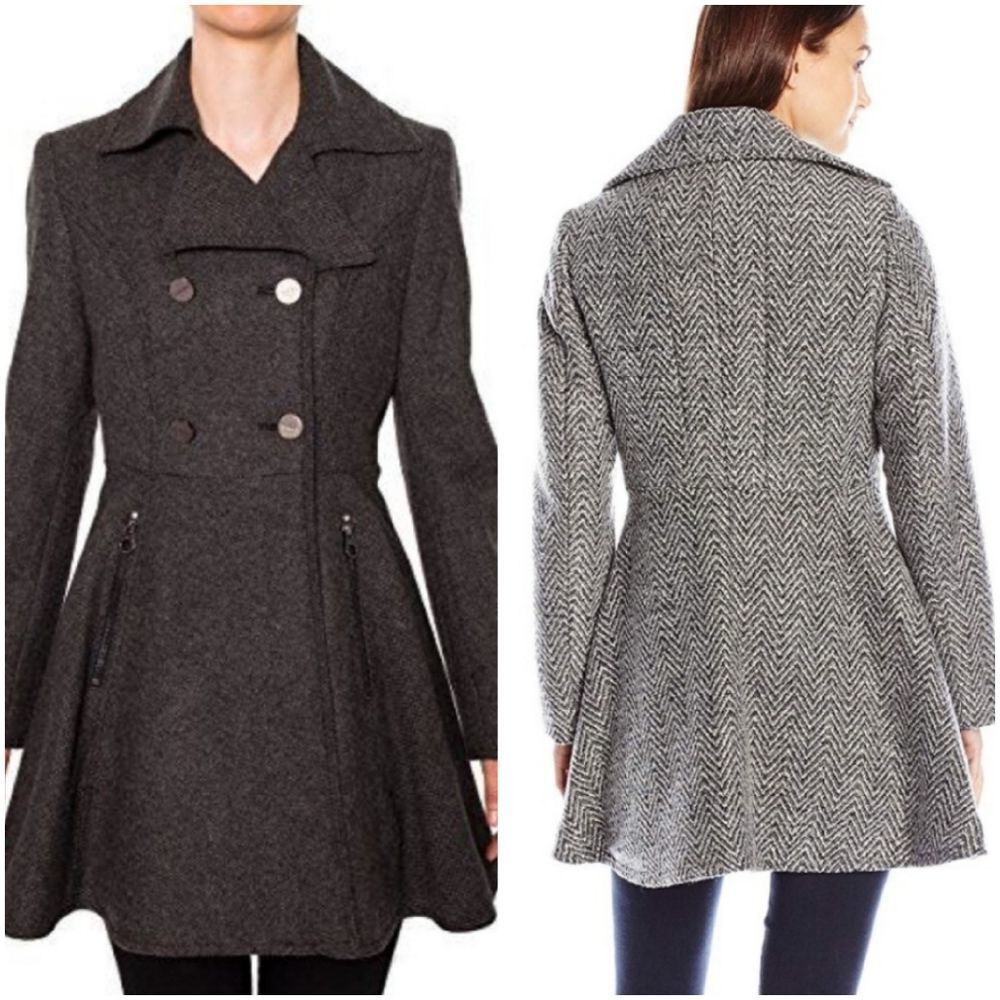 🔸️Laundry Double Breasted Wool Blend Flared Peacoat XSmall